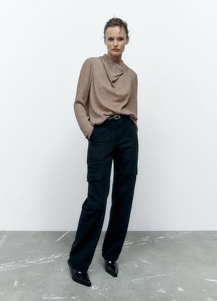 Zara блузка гусиная лапка.