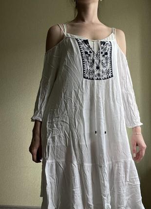 Платье коттоновое, прозрачное + подклад2 фото