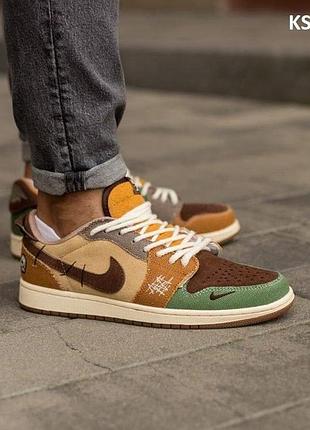 Мужские кроссовки nike zion williamson x air jordan 1 retro low og voodoo