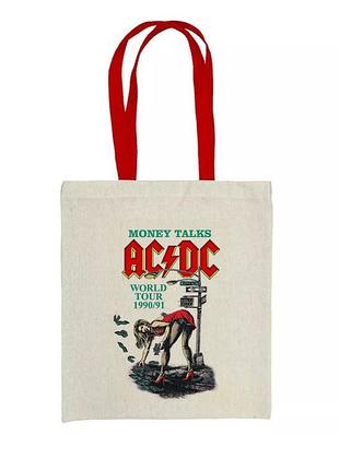 Эко сумка шоппер ac dc