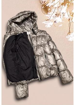 Куртка коротка стьобана єврозима/демі candy couture бронза3 фото