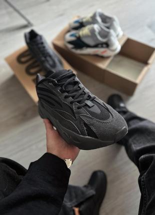 Кроссовки мужские, женские adidas yeezy boost 700 v2 vanta черные, адидас изи буст