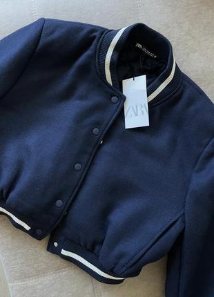 Бомбер куртка zara 1255/806 р. xl  preppy