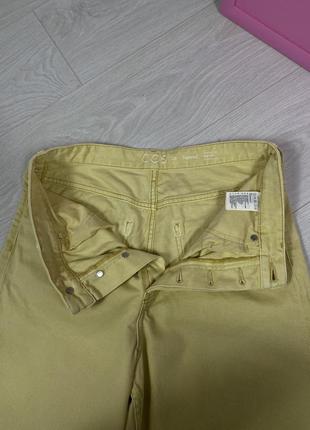 Cos джинсы штины деним яркие пастельные желтые с высокой посадкой багги широкие прямые мом5 фото