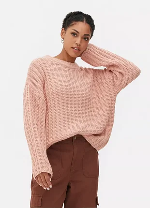 Стильний в‘язаний светр рожевого кольору