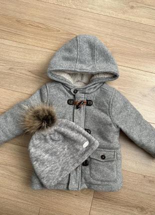 Зимнее пальто, пальто с шапкой, пальтишко