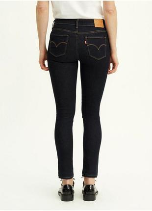 Актуальные зауженные женские джинсы levis skinny чёрные женские джинсы скинни джинсы слим узкие женские джинсы по фигуре3 фото
