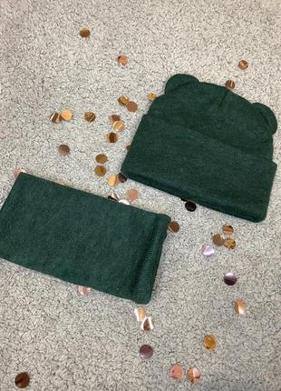 Комплект шапочка + хомут ангора