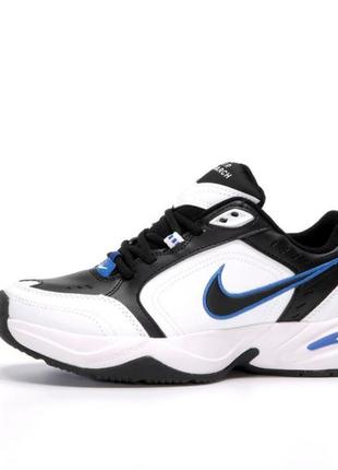 Мужские кроссовки nike air monarch white blue black 41-42-43-44-452 фото