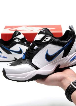 Мужские кроссовки nike air monarch white blue black 41-42-43-44-454 фото