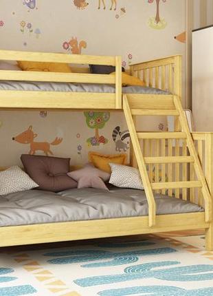Детская деревянная двухярусная кровать "остин" 140х90х200 разные цвета4 фото
