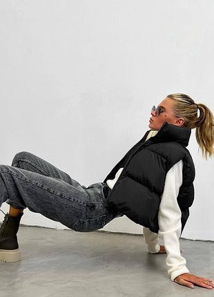 Укороченная женская жилетка теплая 😍