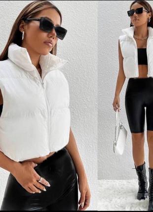 Укороченная женская жилетка теплая 😍