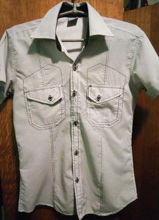 Летняя рубашка g-port 39-40 размера (м) с коротким рукавом