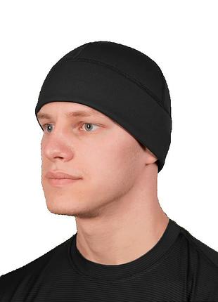 Шапка флисовая военная тактический универсальный головной убор для военных всу l черный ku-22