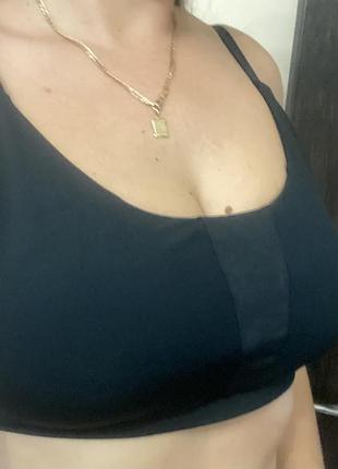 Шикарный, базовый, бюстгальтер, в черном цвете, для спорта, без косточек, от дорогого бренда: sylvie meis👌