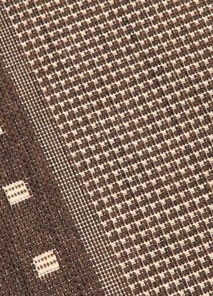Ковровая дорожка безворсовая на резиновой основе karat flex 1963/91 2.00 м темно коричневый5 фото