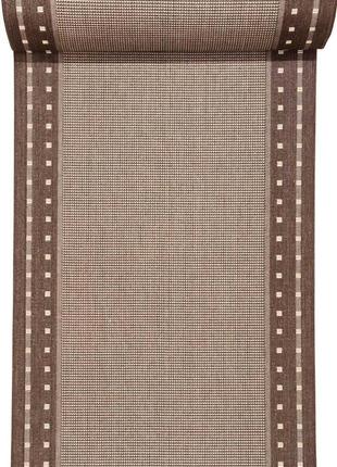Ковровая дорожка безворсовая на резиновой основе karat flex 1963/91 2.00 м темно коричневый1 фото