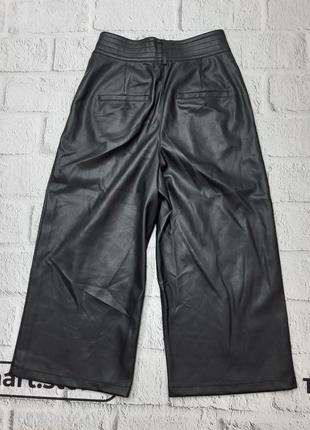 Кюлоты брюки штаны кюлоти штани экокожа высокая талия  xs/s(8)2 фото