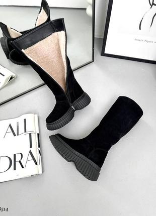 Замшевые сапоги