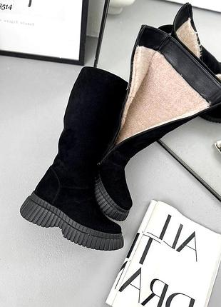 Замшевые сапоги