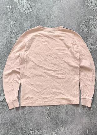 Ellesse 36/s розовый свитшот футболка с длинным рукавом лампасы с лампасами большое лого оригинал розовая лонг слив8 фото