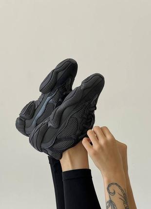 Кроссовки для мужчин и женщин adidas yeezy 500 utility black4 фото