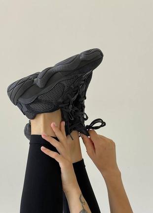 Кроссовки для мужчин и женщин adidas yeezy 500 utility black7 фото