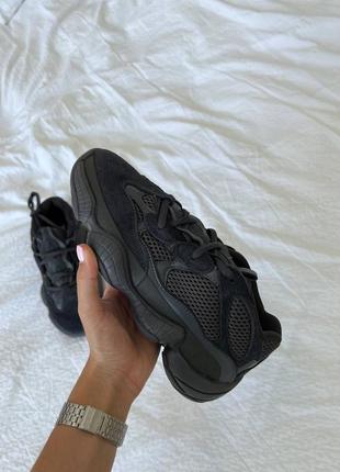 Кроссовки для мужчин и женщин adidas yeezy 500 utility black1 фото