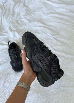 Кроссовки для мужчин и женщин adidas yeezy 500 utility black5 фото