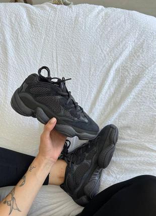 Кроссовки для мужчин и женщин adidas yeezy 500 utility black8 фото