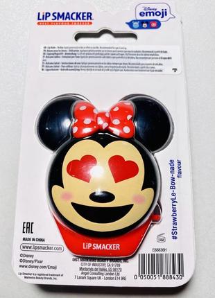 Бальзам для губ disney emoji minnie lip balm полуничний, 7.4 г3 фото