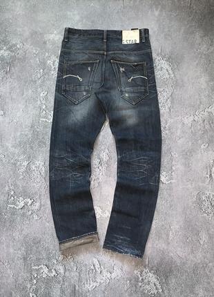 G star raw 31/34 morris tapered denim pant джи стар рав джинсы чиносы штаны брюки темно синие с потертостями