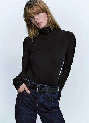 Гольф massimo dutti однотонний чорний повсякденний