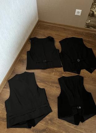Стильные черные жилеты классические zara8 фото