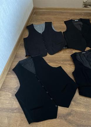 Стильные черные жилеты классические zara5 фото