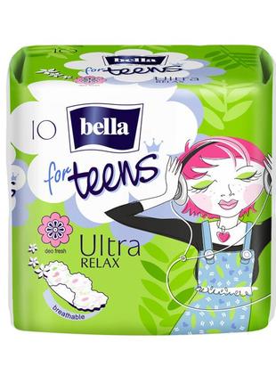 Прокладки гигиенические bella for teens ultra relax extra soft deo greеn tea 10 шт