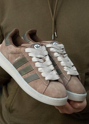 Кеди для чоловіків та жінок adidas campus brown\haki