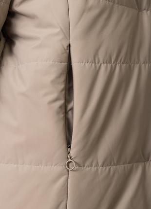 Куртка женская демисезонная бежевая длинная к687-а5 фото