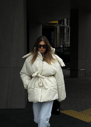 Куртка пуховик пуффер в стиле toteme