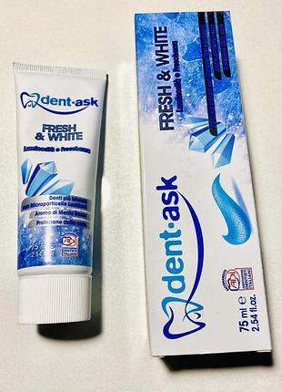 Зубная паста dent ask luminosità e freschezza fresh & white, 75 мл