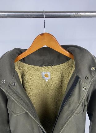 Зимняя мужская куртка carhartt парка кархарт vintage на меху6 фото