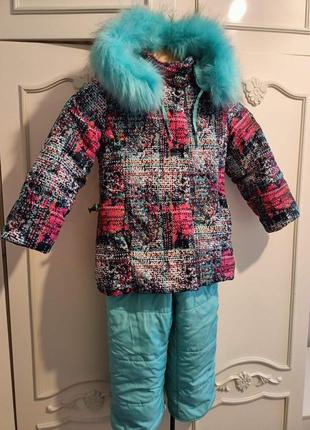 Комбінезон костюм зимовий на дівчинку 110 розмір