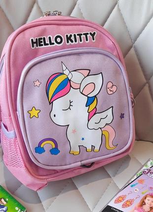 Детский рюкзак маленький единорог розовый для девочки 2, 3, 4 года