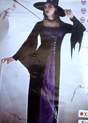 Відьма halloween карнавальне плаття темна королева ночі розмір xl