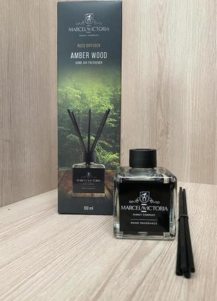 Ароматизатор для дома и офиса marcelavictoria reeddiffuser amber wood янтарное дерево 100ml