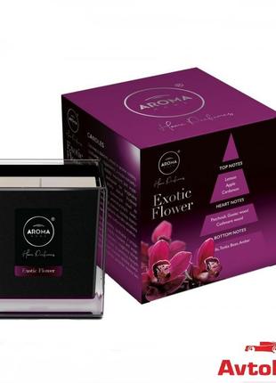 Ароматична свічка aroma home black series candles — exotic flower 155 г 83510