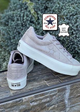 Converse one star оригинальные кожаные кроссовки кеды 36-36.5р.