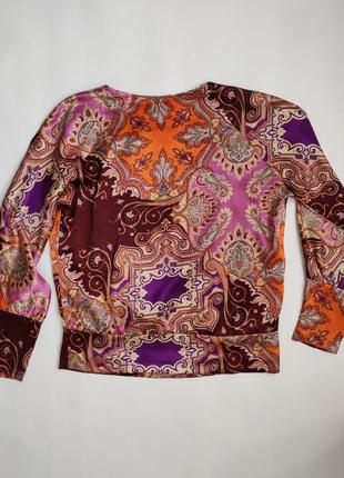 Роскошная атласная блуза оверсайз в стиле etro #розвантажуюсь1 фото