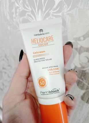 Тональний крем сонцезахисний heliocare color gelcream light spf 50 (іспанія)1 фото